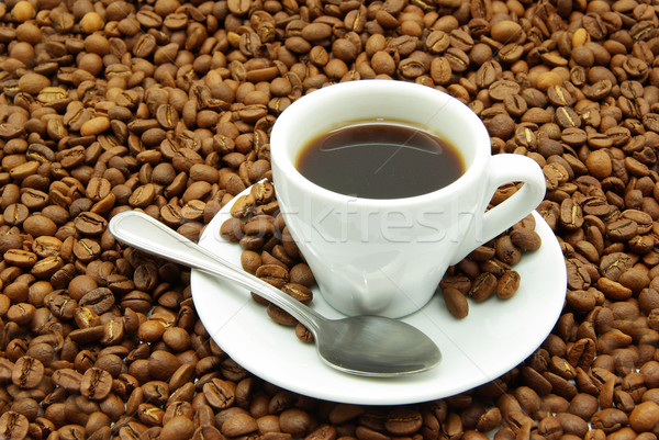 Кубок кофе белый зерна текстуры кафе Сток-фото © Pakhnyushchyy