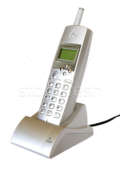 電話 孤立 無線電 白 辦公室 表 商業照片 © Pakhnyushchyy