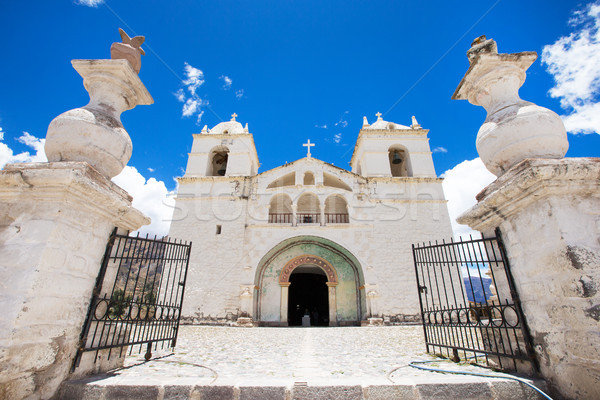 San Pedro de Alcantara Church in Cabanaconde, Peru Stock photo © Pakhnyushchyy