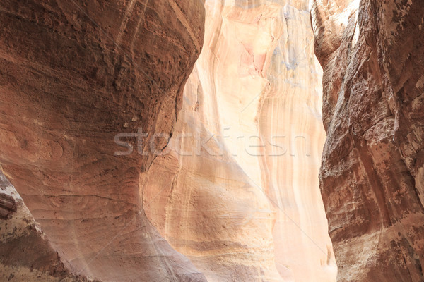 The Siq, the narrow slot-canyon Stock photo © Pakhnyushchyy