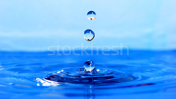 Waterdruppel transparant drop water natuur achtergrond Stockfoto © Pakhnyushchyy