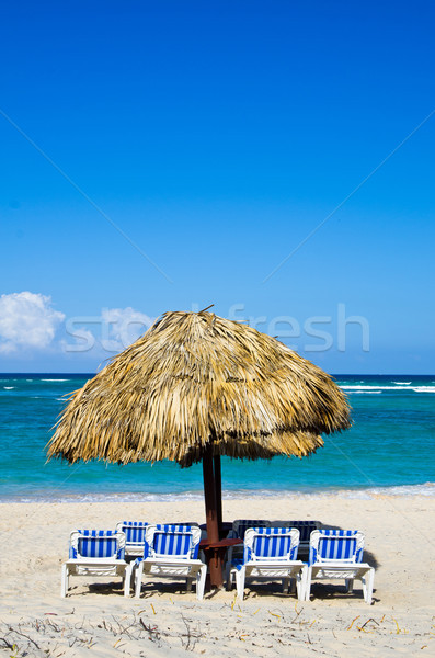 Stock photo: Beach chairs