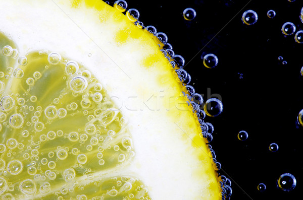  lemon slice with bubbles Stock photo © Pakhnyushchyy