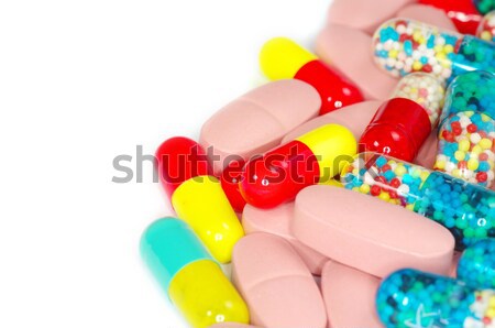 Stock fotó: Tabletták · izolált · fehér · textúra · háttér · gyógyszer