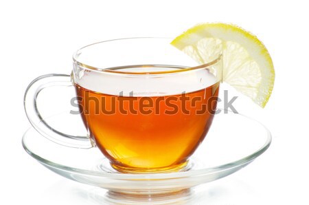 Chá folha de limão isolado Foto stock © Pakhnyushchyy