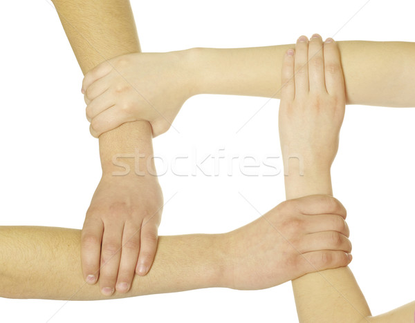 ring of hands  Stock photo © Pakhnyushchyy