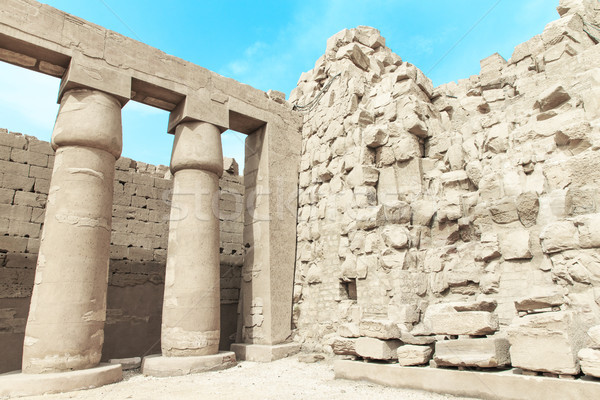 Afrika Luxor templom épület kék kő Stock fotó © Pakhnyushchyy