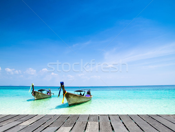 Tropischen Strand Meer Thailand Himmel Wolken Ozean Stock foto © Pakhnyushchyy