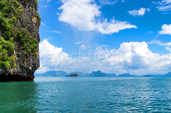Tropical island manzara Tayland gökyüzü deniz okyanus Stok fotoğraf © Pakhnyushchyy
