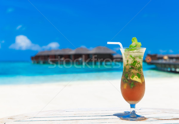 Cocktail flou plage fête fond table Photo stock © Pakhnyushchyy