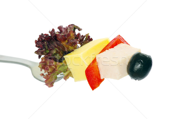food on fork  Stock photo © Pakhnyushchyy