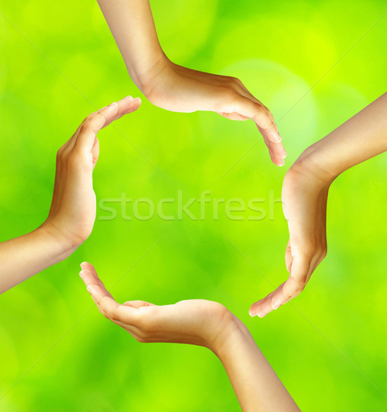 ring of hands Stock photo © Pakhnyushchyy