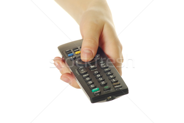 remote control in hand Stock photo © Pakhnyushchyy