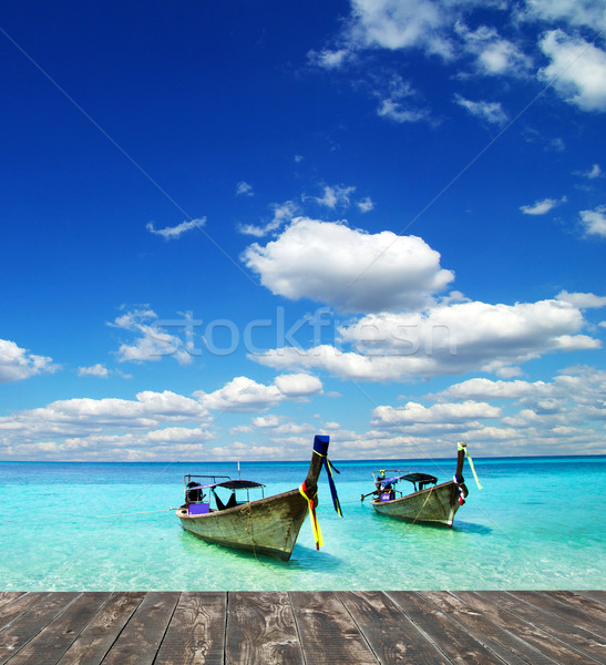 Meer schönen Strand tropischen Wasser Hintergrund Stock foto © Pakhnyushchyy