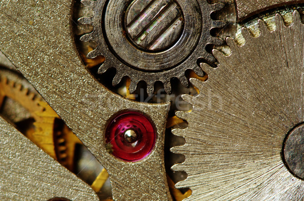 Relógio mecanismo velho metal industrial Foto stock © Pakhnyushchyy