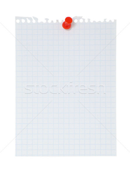 Stock foto: Briefbogen · rot · Büroklammer · isoliert · weiß · Papier