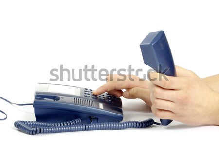 telephone receiver in hand  Stock photo © Pakhnyushchyy