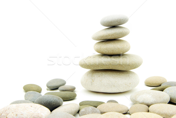 Сток-фото: сбалансированный · камней · белый · рок · каменные