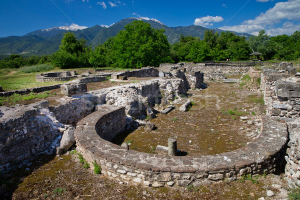 Grécia antigo ruínas rua fundo preto Foto stock © Pakhnyushchyy