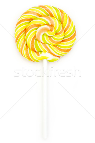 Spirale lollipop colorato isolato bianco arancione Foto d'archivio © Pakhnyushchyy