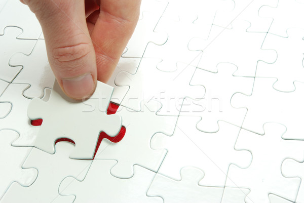 Mâini puzzle bucata afaceri concepte Imagine de stoc © Pakhnyushchyy