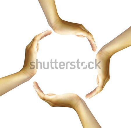 ring of hands  Stock photo © Pakhnyushchyy