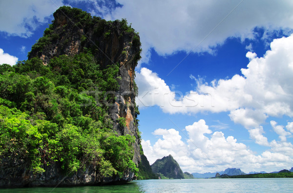 Tenger tájkép Thaiföld Krabi égbolt felhők Stock fotó © Pakhnyushchyy