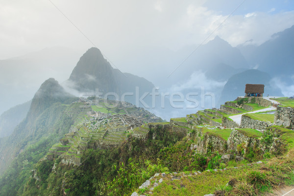 Himmel Stadt Wald Landschaft rock Architektur Stock foto © Pakhnyushchyy