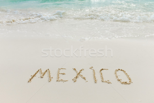 Foto stock: Playa · tropical · poco · palmeras · azul · agua · paisaje