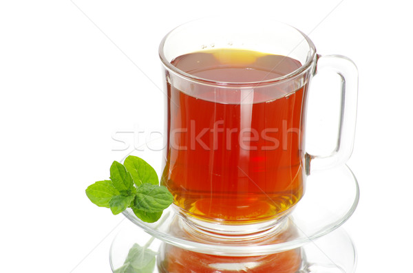Chá folha de verde beber Foto stock © Pakhnyushchyy