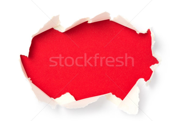 Papier zerrissen Loch Textur Hintergrund weiß Stock foto © Pakhnyushchyy