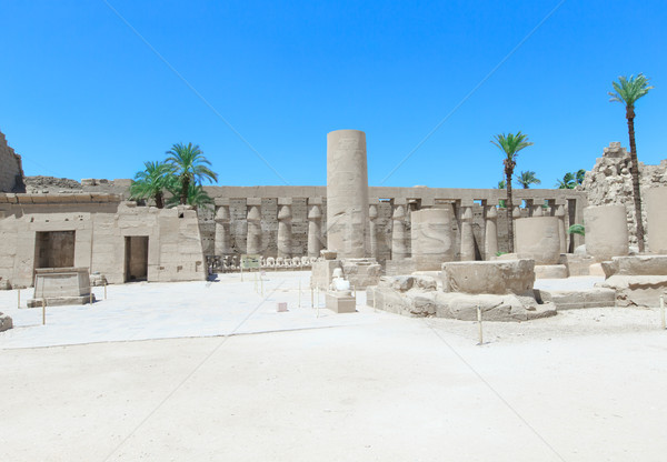 Foto d'archivio: Luxor · tempio · africa · cielo · blu · viaggio