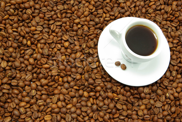 белый Кубок кофе зерна текстуры кафе Сток-фото © Pakhnyushchyy