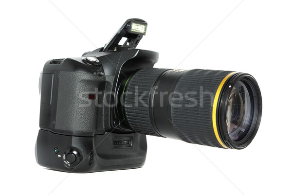Digitalkamera schwarz isoliert weiß professionelle modernen Stock foto © Pakhnyushchyy