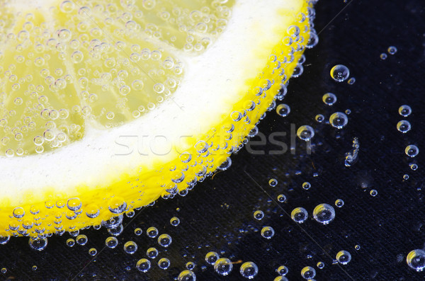 Citromszelet buborékok közelkép gyümölcs citrus Stock fotó © Pakhnyushchyy