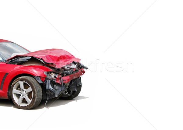 Zerstören auto Unfall LKW richtig Vorderseite Stock foto © Pakhnyushchyy