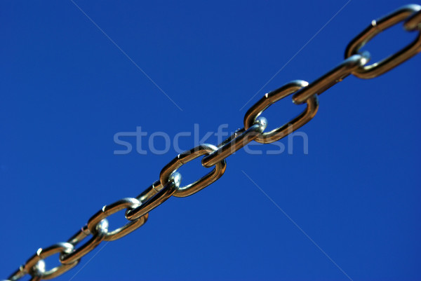 łańcucha nowego odizolowany ciemne niebieski metal Zdjęcia stock © Pakhnyushchyy