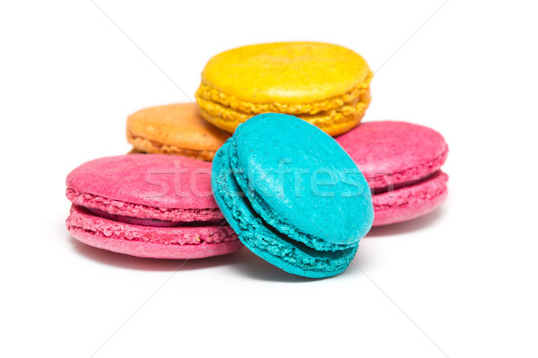 Stock photo:  macaroons variety closeup.