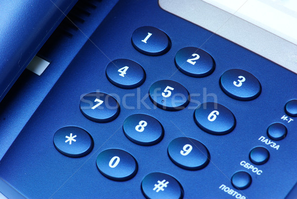 Tastatură telefon mare plan birou tabel Imagine de stoc © Pakhnyushchyy