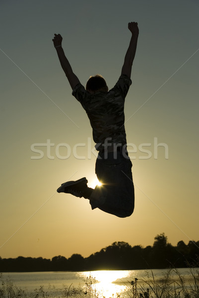 guy in jump Stock photo © Pakhnyushchyy