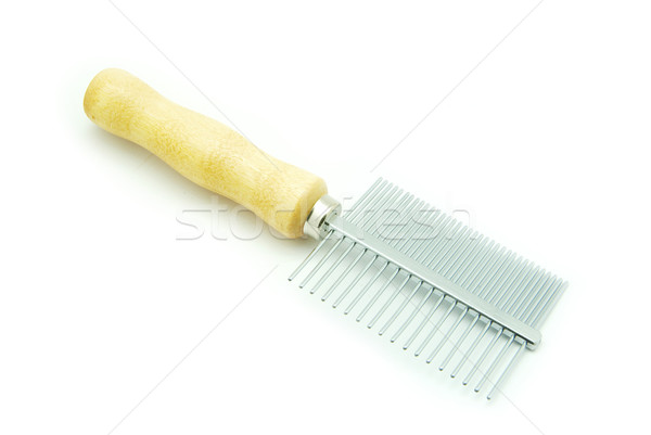 Peigne isolé blanche mode beauté brosse [[stock_photo]] © Pakhnyushchyy