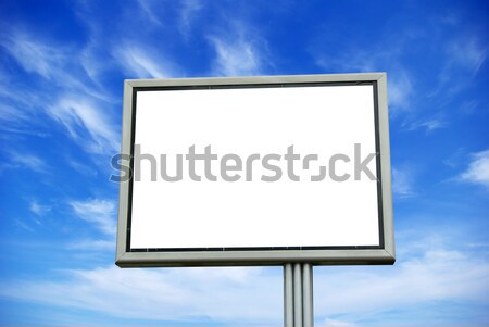 Billboard небе реклама бизнеса знак связи Сток-фото © Pakhnyushchyy