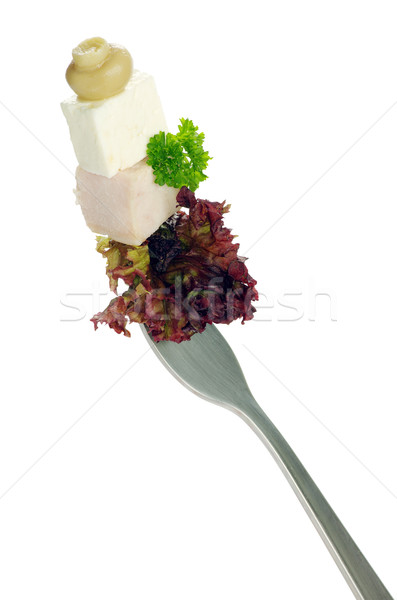 Stock photo: food on fork 