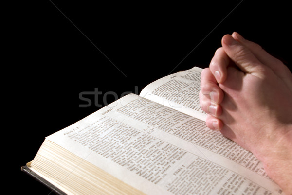 hands on  Bible Stock photo © Pakhnyushchyy