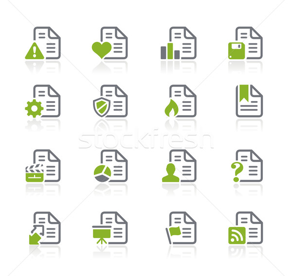 Documents Icons - 2 of 2 -- Natura Series Stock photo © Palsur