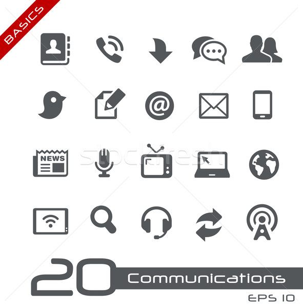Communications Icon Set -- Basics Stock photo © Palsur