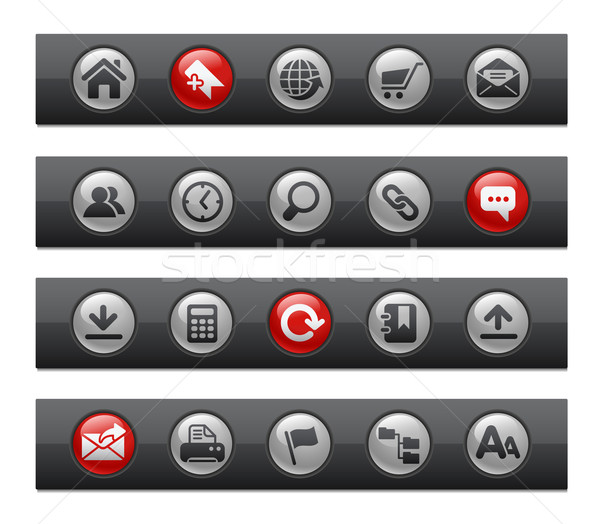 интернет кнопки Бар профессиональных иконки Сток-фото © Palsur