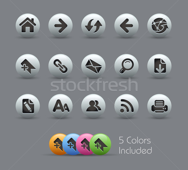 Web navigatie eps bestand kleur icon Stockfoto © Palsur