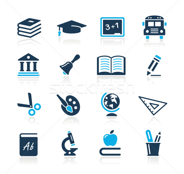 Education Icons  // Azure Series Stock photo © Palsur