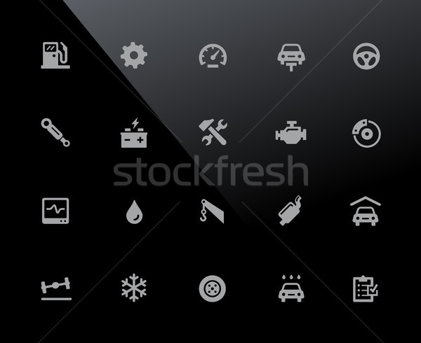 Foto stock: Coche · servicio · iconos · vector · trabajo